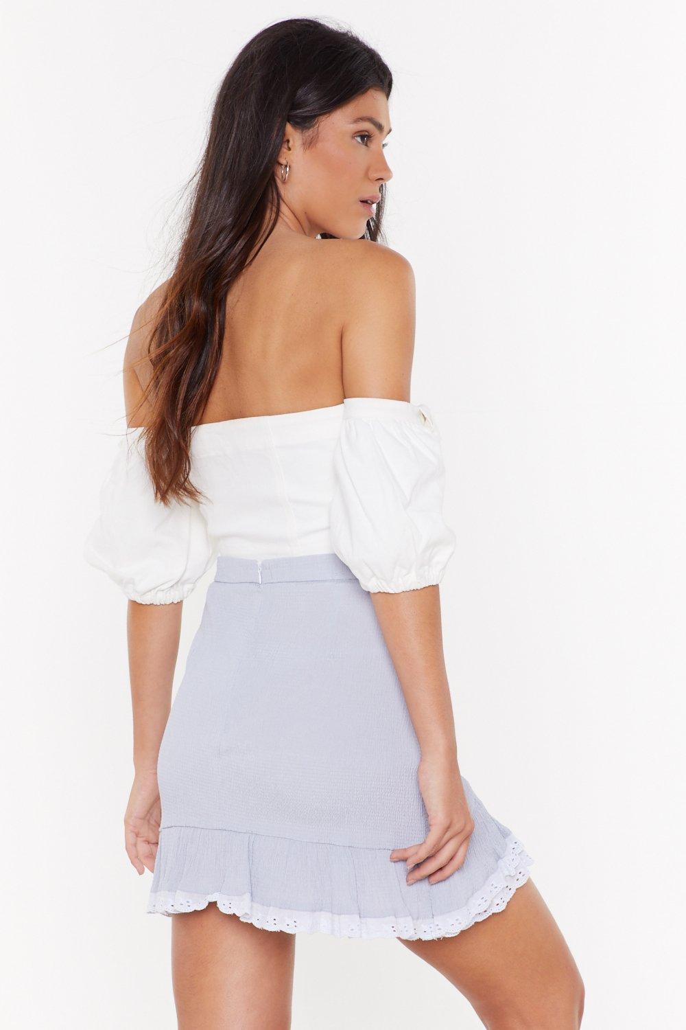 Nasty gal white wrap skirt hotsell